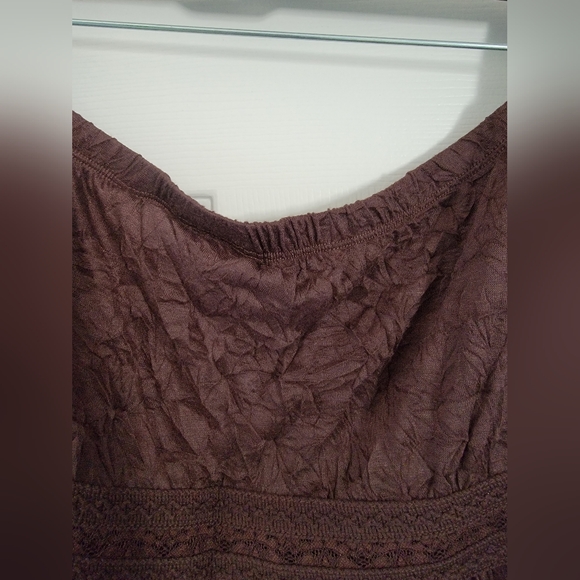 NWT Avenue Brown Tiered Maxi Skirt - Picture 7 of 8